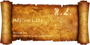 Móra Lili névjegykártya