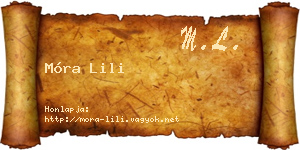 Móra Lili névjegykártya