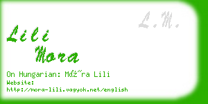 lili mora business card